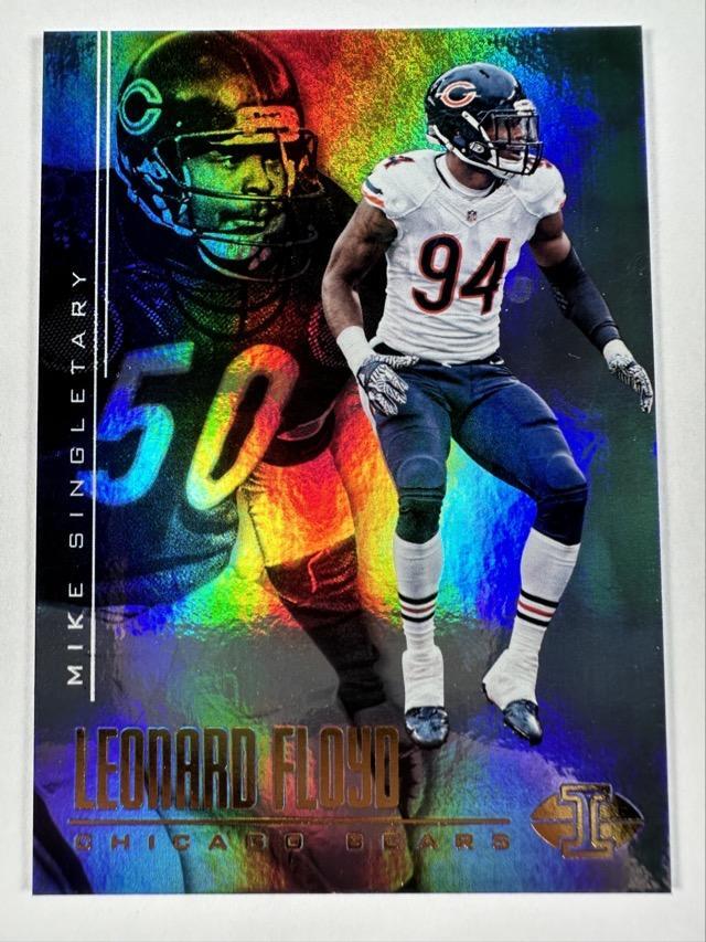 2017 Panini Illusions 29 Leonard Floyd Mike Singletary Rainbow Foil Bears
