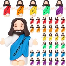 Barydat 100 Pack Mini Jesus Figurines Bulk Tiny Jesus Little Jesus Figures Mi...