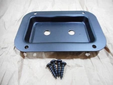 Penn/Elcom Dual 1/4" Jack Plate for Speaker Cabinet, Black Metal+ 4 Screws