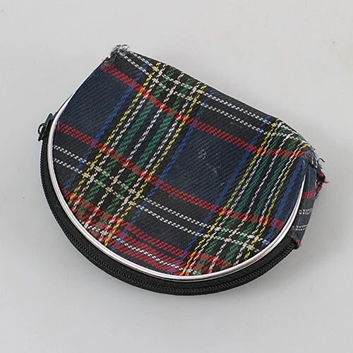 Antiguo Raro Escocés Tartán Mujeres Damas Pequeño Monedero Cartera Bolso Estuche Foto 3 de 4