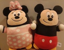 NWT Set Mickey Minnie HugMees Squishmallows Plush Disney 10" Great Gift Idea