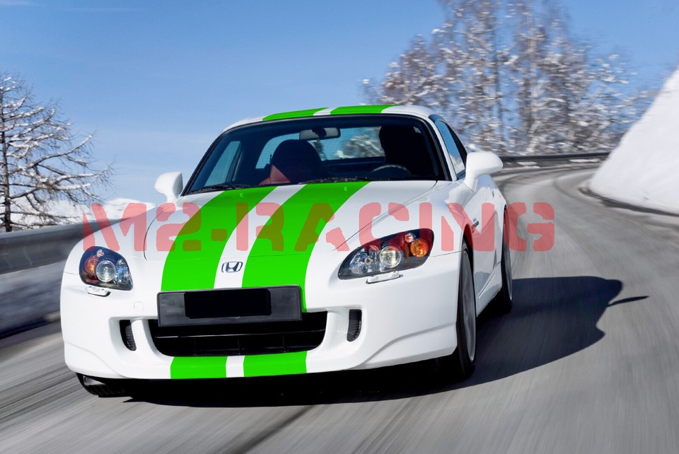 Gloss Color Racing Stripes Vinyl Wrap Honda S2000 Stripe Sticker 25FT ...