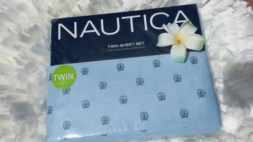 Простыни для кровати в горошек Nautica из хлопковой смеси