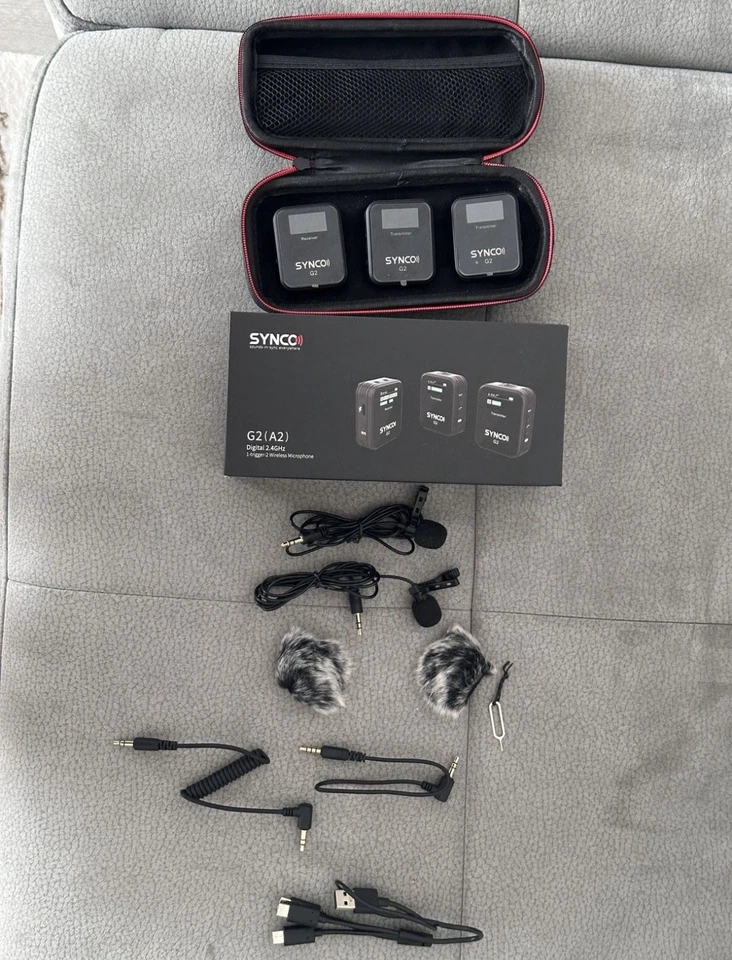 SYNCO G2A2 2.4 GHz Wireless Lavalier Microphone System for DSLR Camera Camcorder - Bild 2 von 4