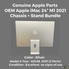 OEM Apple iMac 24 inch M1 2021 A2439 2 Port Housing Stand Bundle Silver Grade A