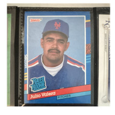 Donruss 1991 Rated Rookie Julio Valera #39 New York Mets Baseball Card. rookie card picture