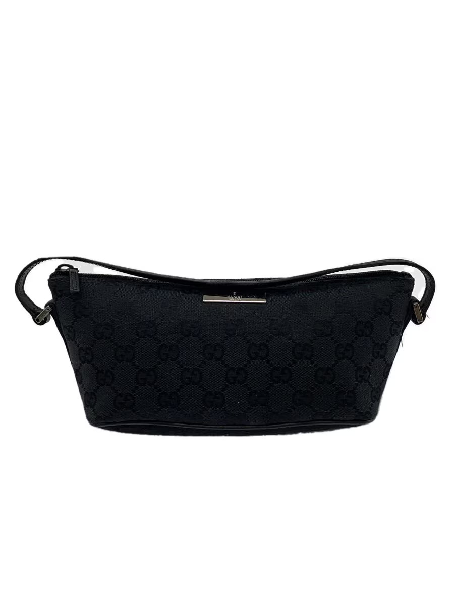 GUCCI Accessory Pouch_GG Canvas Black