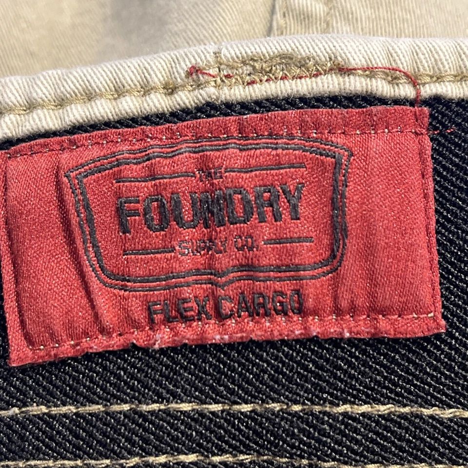 Pantalones Cortos Fundición Para Hombre Joven 48 Caqui Flex Carga Exterior 9" Entrepierna Utilidad Chino Foto 3 de 4