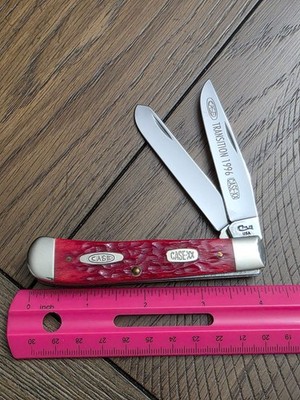 1996 Case XX Red Bone Trapper Shield Transition Knife | eBay