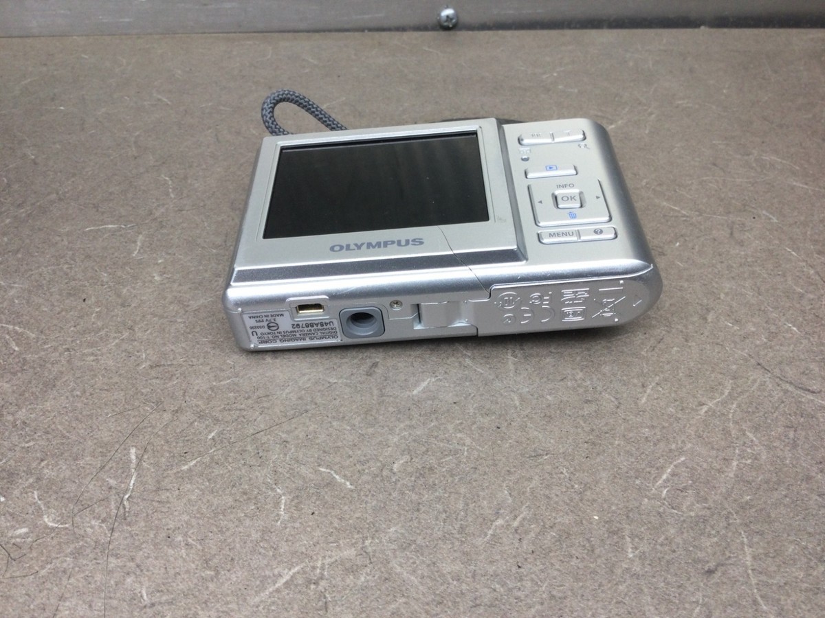 Olympus Tough T-100 12.0MP Digital Camera - Silver for sale online
