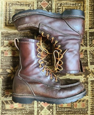 VTG Filson Overlander Boots 10.5 D Moc Toe Leather Work Boots Hiking Hunting