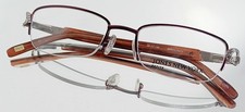 JONES NEW YORK J136 Eyeglasses BURGUNDY New Semi-rimless 48-17-135 Petite