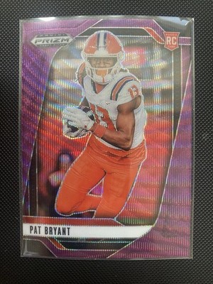 2025 Panini Prizm Draft Picks PAT BRYANT purple Wave Rc #35 Illinois Card B5