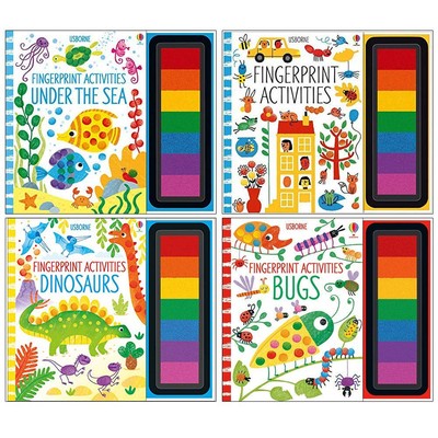 Fingerprint Activities 4 Books Collection Set (Under the Sea, Fingerprint Activi
