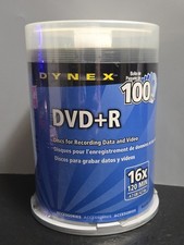 New/Sealed Dynex DVD R 100 Pack 4.7GB 120min 1-16X Recordable Blank Video Discs