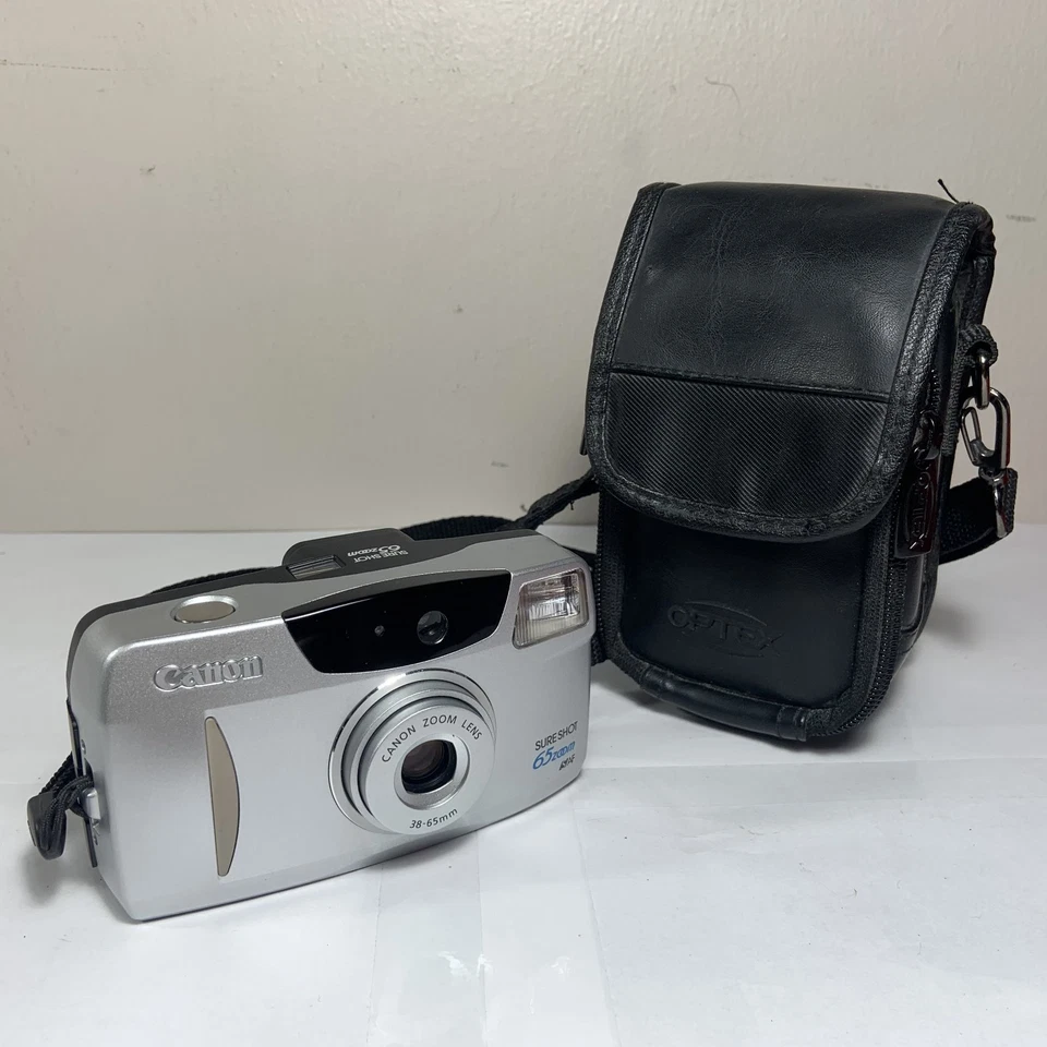 Canon Sure Shot 65 Zoom Date Film Camera SAF 35mm Point & Shoot w/ Case - Tested - Image 2 of 4