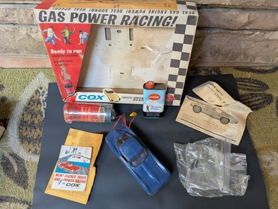#ad #ad 🔥VTG 1965 COX GAS POWERED CORVETTE STING RAY ORIGINAL BOX COMPLETE W GLOW FUEL $500.00