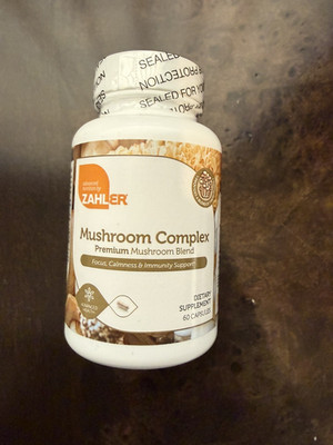 Zahler Mushroom Complex  Premium Mushroom Blend 60 Capsules -2 per serv EXP 9/27