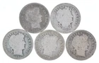 Better Lot 5 1906-D 1908-O 1906-O 1898 1899-O Barber Dime 0.50 Face *188