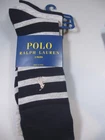 Polo Ralph Lauren Socks 3 Pairs 1 Stripe 2 Solid Mid Calf NWT