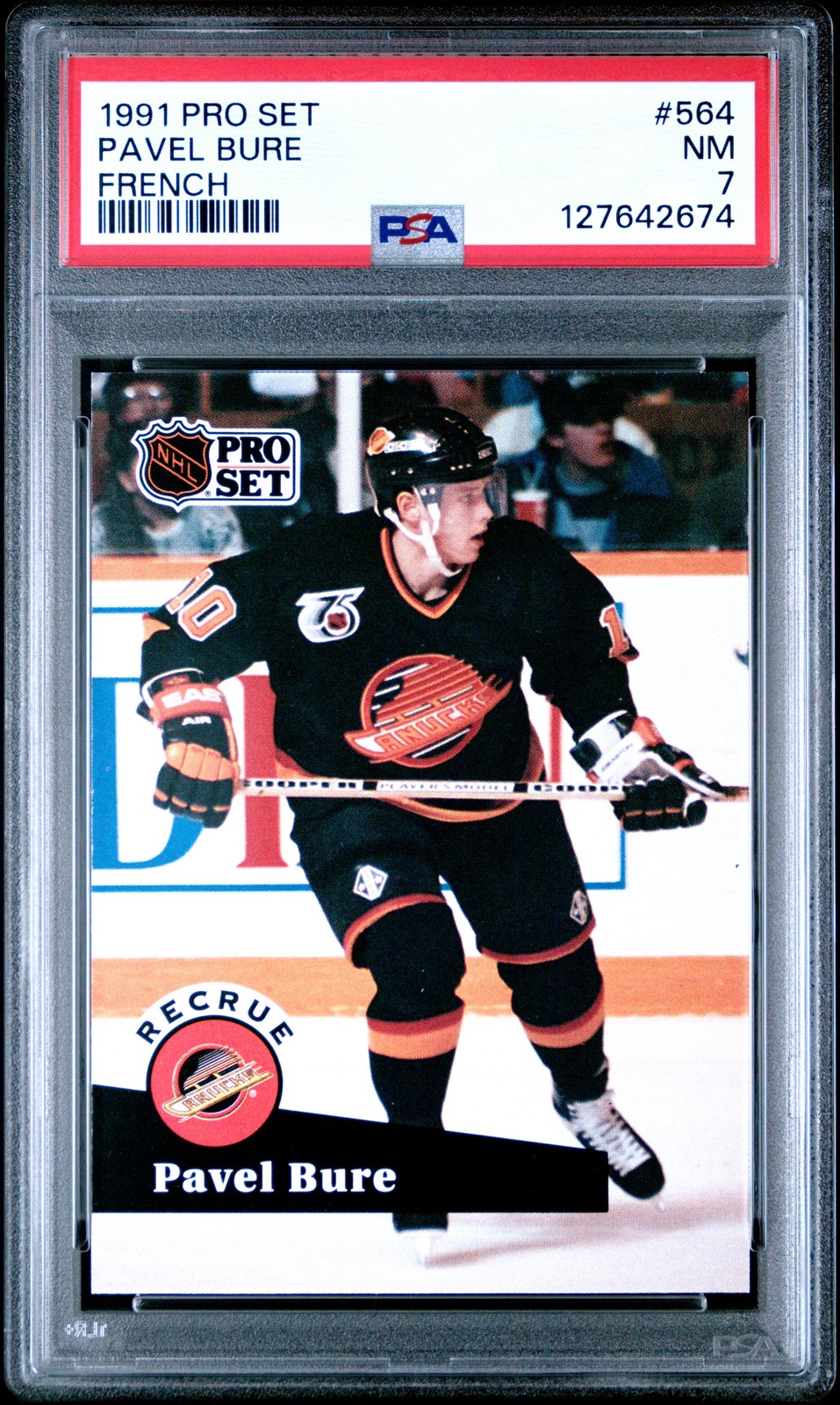 1991 PRO SET FRENCH #564 PAVEL BURE PSA 7
