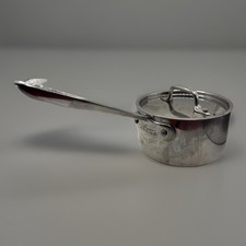 All Clad 1.5 qt Polished Stainless Steel Saucepan w/ Lid