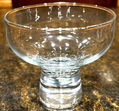 Mid-Century Modern Glass Replacement Cup for Danish Wrought Iron Candle Holder