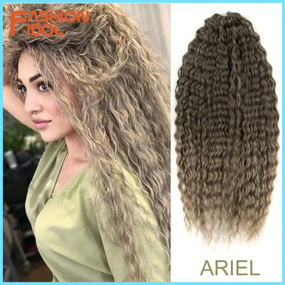 Ariel Hair Synthetic Twist Crochet Curly Hair 24 Inch Water Wave Braid Hair