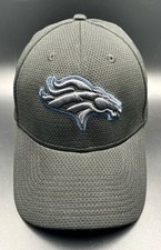 Denver Broncos New Era 39Thirty Black Stretch Flex Cap Medium/Large Used