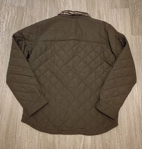 & Lore By Tahoe River Men's Reversible Coat Large Snap Buttons Brown Outerwear  image 23