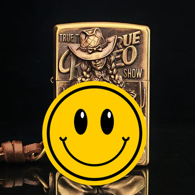 Cool Zippo Lighter with Cowboy Girl Design Gift For Men