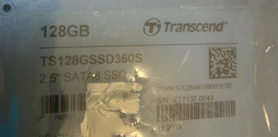 Transcend TS128GSSD360S 2.5" SATA3 128GB Internal SSD Storage, Silver "F3C" - Image 2 of 3