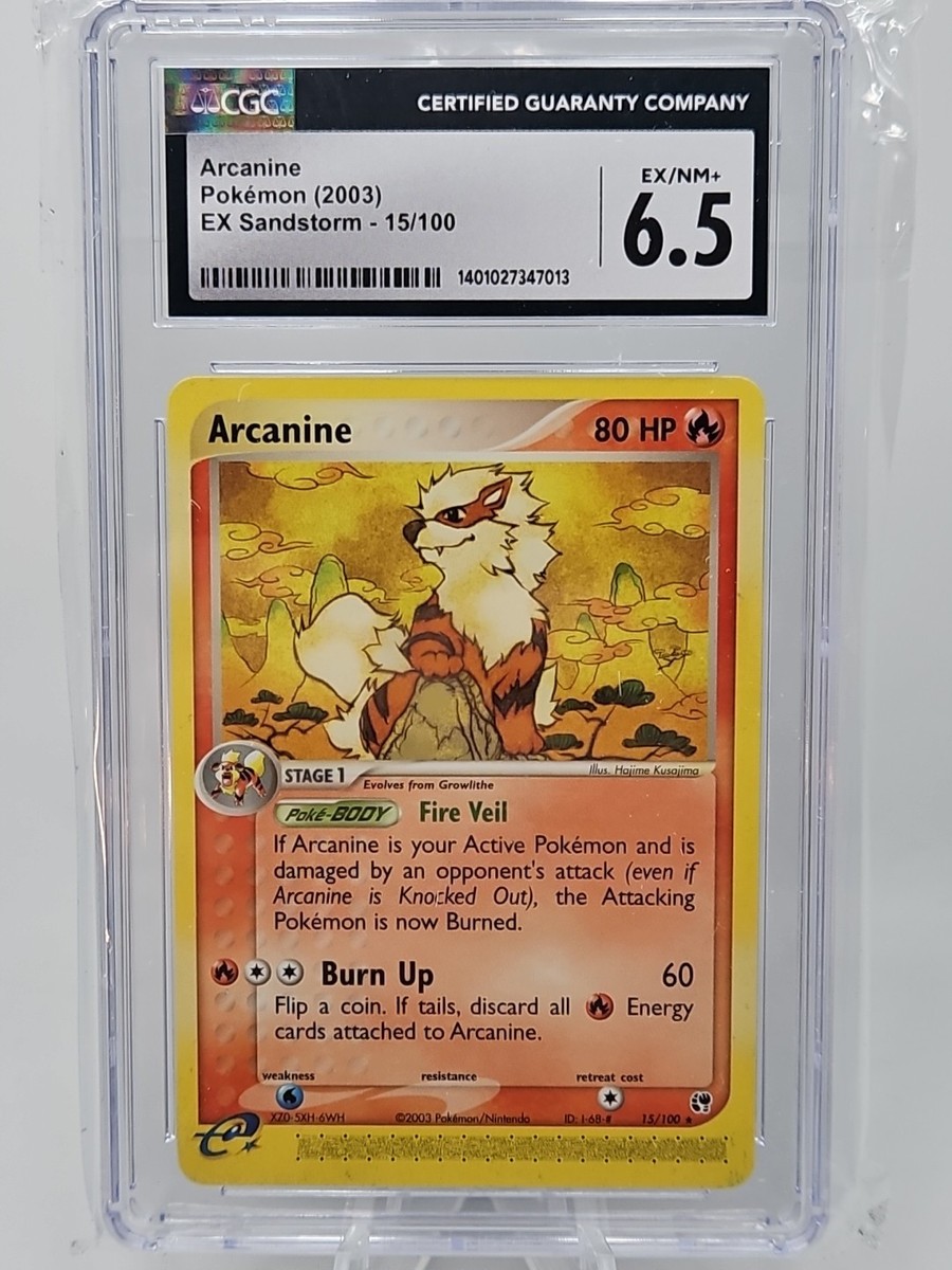 Arcanine 15/100 EX Sandstorm Non-Holo CGC 6.5 Pokémon Nintendo | eBay
