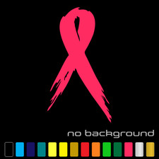 Breast Cancer Ribbon Sticker Vinyl Decal - Wall Bow Car Window Laptop Fight Girl