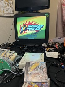 serviced and cleaned Sega Dreamcast bundle POWER STONE CRAZY TAXI 1&2 FAST SHIP