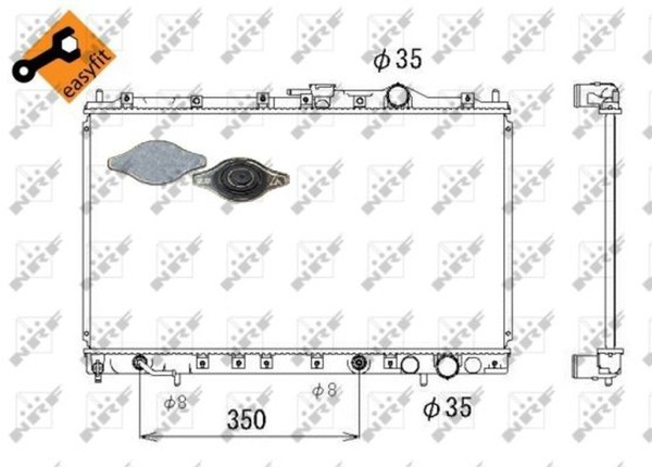MotorküHler WasserküHler Easy Fit Nrf 53304 FüR Mitsubishi Aluminium L400 Bus 7-image