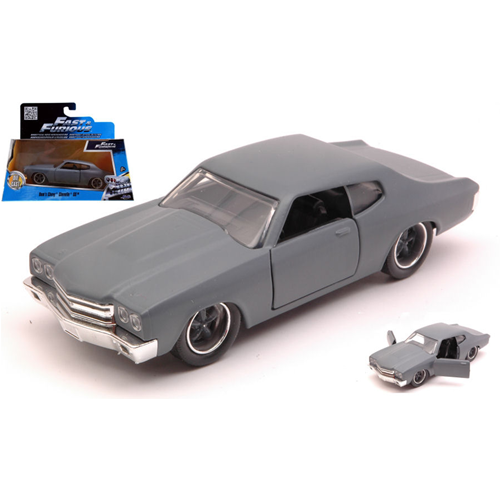 Dom's Chevy Chevelle Ss 1970 Grey Fast & Furious 1:32 Jada Toys Movie -D- Neues-image