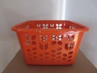 Vintage Rubbermaid Orange Tulip 2968 Laundry Basket — photo 1
