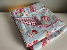 Custom Made  IKEA Cath Kidston Duck Egg Rosali  Pencil Pleat Lined Curtains