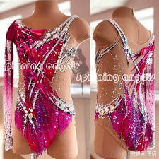 Rhythmic Gymnastics Leotards Artistic Gymnastics Leotards Jeweled pink dyeing