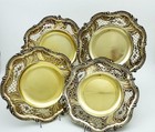 Set Four French Silver Gilt Plates 53 oz First Purity 950