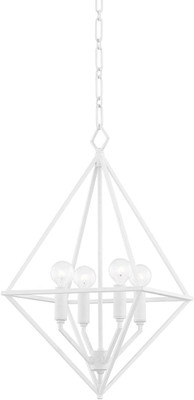 Haines 3-Light Lantern - 21.5'' Tall White Plaster Fixture