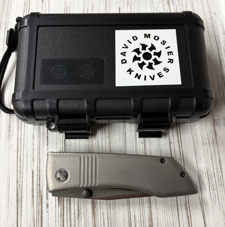 David Mosier Custom Knives NYS 2.0 OP Ti Scales  S35VN - Image 3 of 4