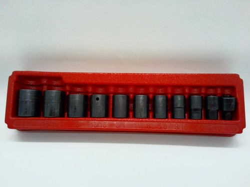 SNAP-ON 311IMYA 11PC 1/2" DR 6PT SAE Flank Drive Shallow Impact Sock (EC1037328)