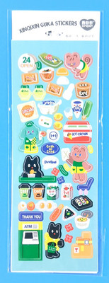 Animals & Food Scrapbook 1 Sheet Korean Sticker Pack