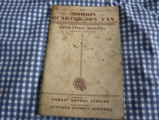 Morris ¼ ton van operation manual