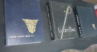 US NAVAL ACADEMY LUCKY BAG CLASS YEARBOOK LOT of 3 1966, 1967, 1968  VIETNAM