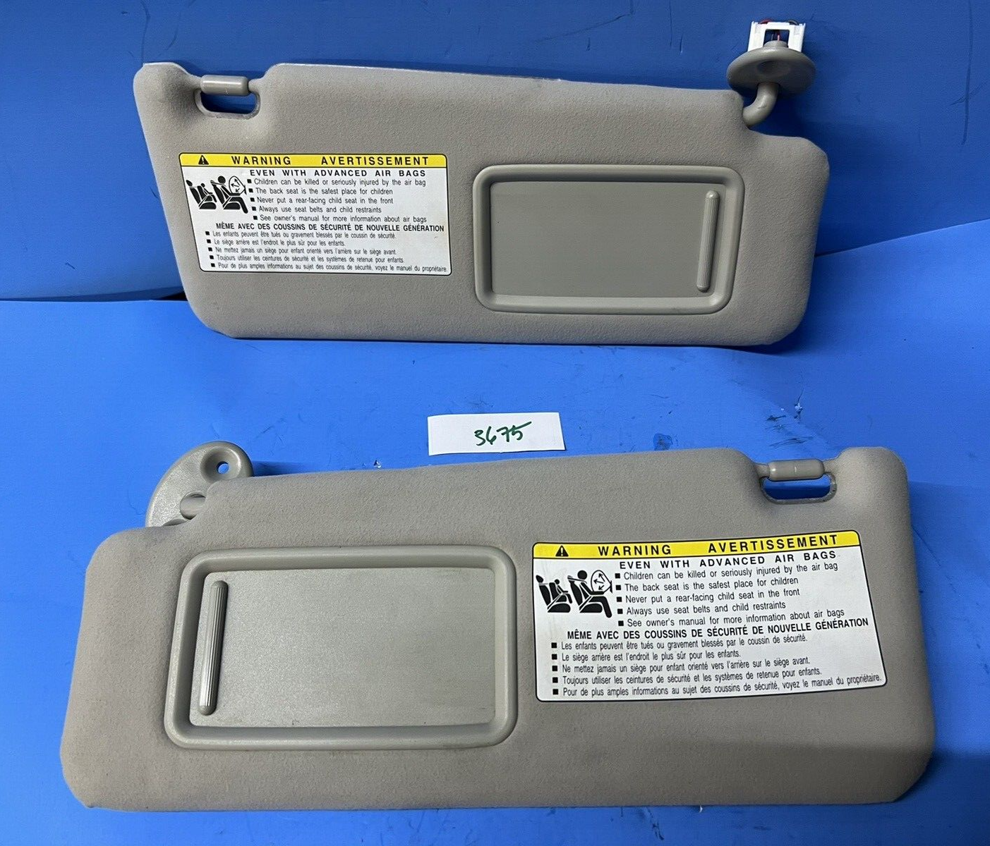 2006 Lexus IS350 SET OF 2 SUNVISORS DRIVER & PASSENGER SIDES ...