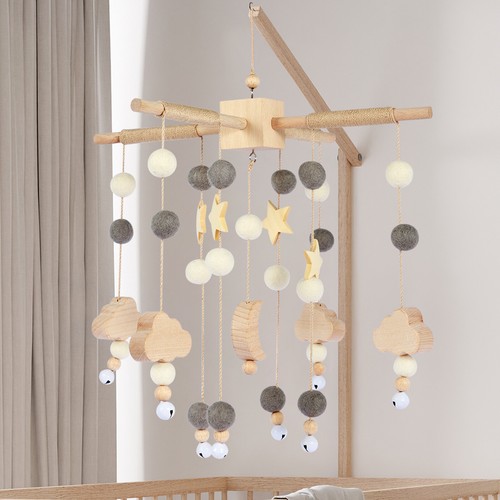 Baby Crib Mobile for 0 to 12 Months Baby Wooden Wind Chime Bed Bell Felt qiiuB - Picture 14 of 18