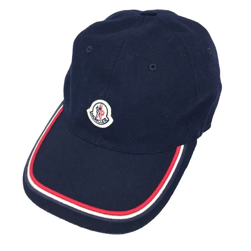 Moncler baseball cap hat navy color wool unisex wear freesize with